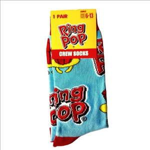 4/$25 Ring Pop Candy Novelty Crew Socks Unisex New